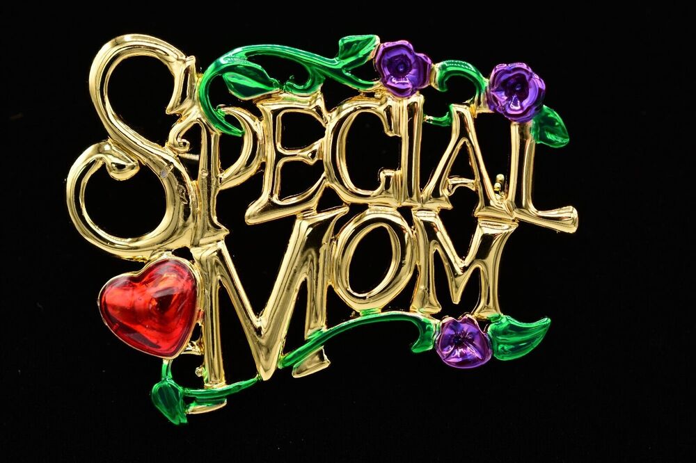 Danecraft Vintage Mom Pin Brooch Special Mother's Day Enamel NOS 1980s BinA3
